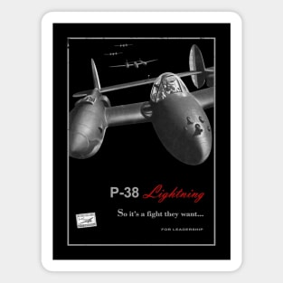 P-38 Lightning WW2 American Fighter Magnet